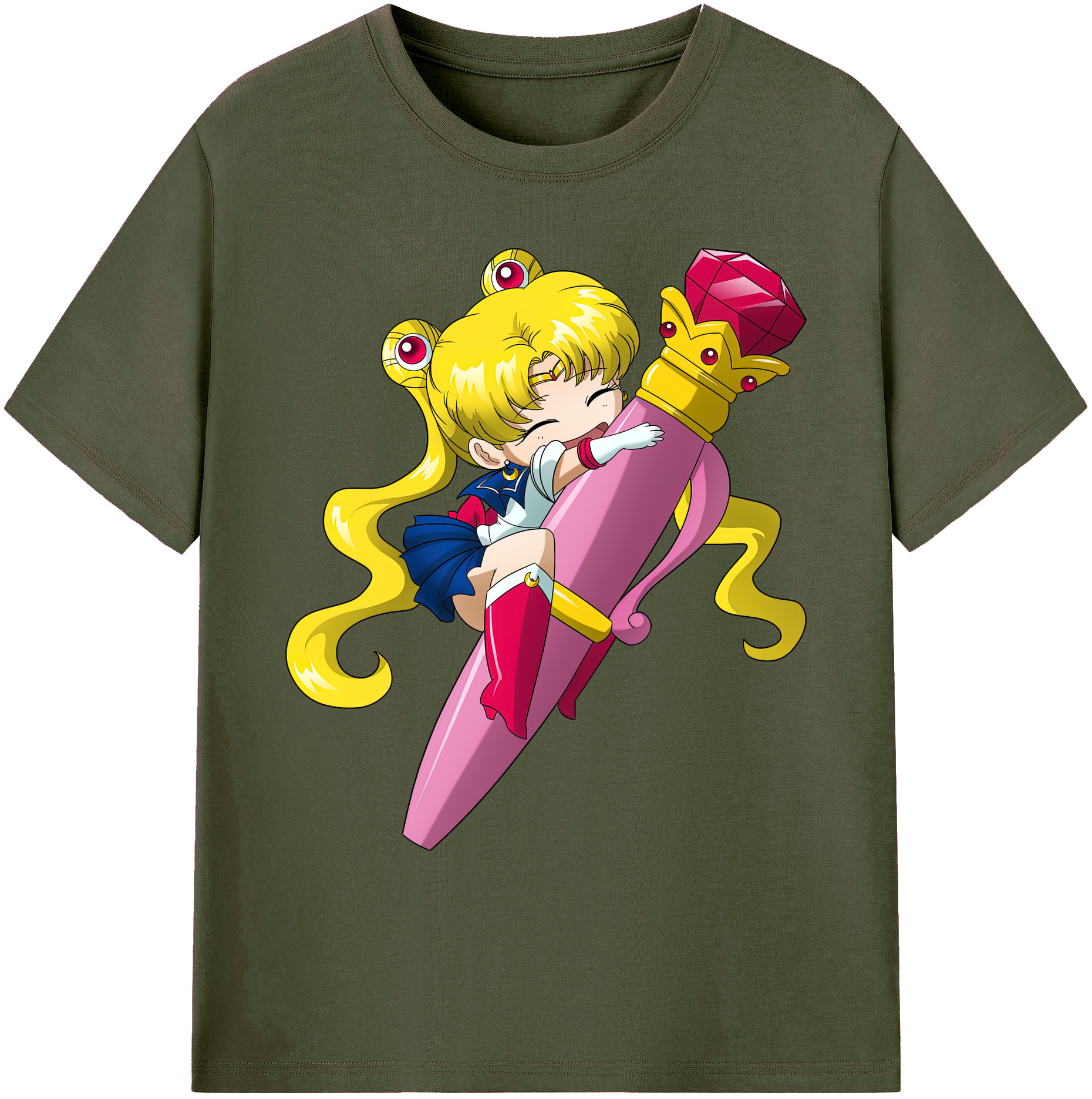 （画像用） 美少女戦士セーラームーン 月野 うさぎ つきの うさぎ Sailor Moon Tsukino Usagi 綿100％ メンズ半袖Tシャツ｜肌触りやわらか＆通気性